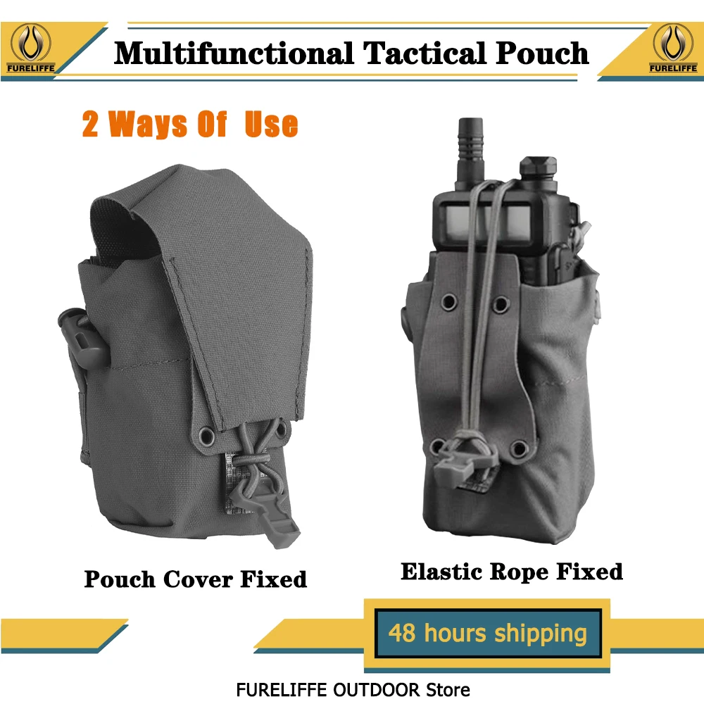 

Multifunctional Pouch Suitable for Tactical Equipment With M System，Walkie Talkie Bag MOLLE Intercom Pouch for Hunting Airsoft
