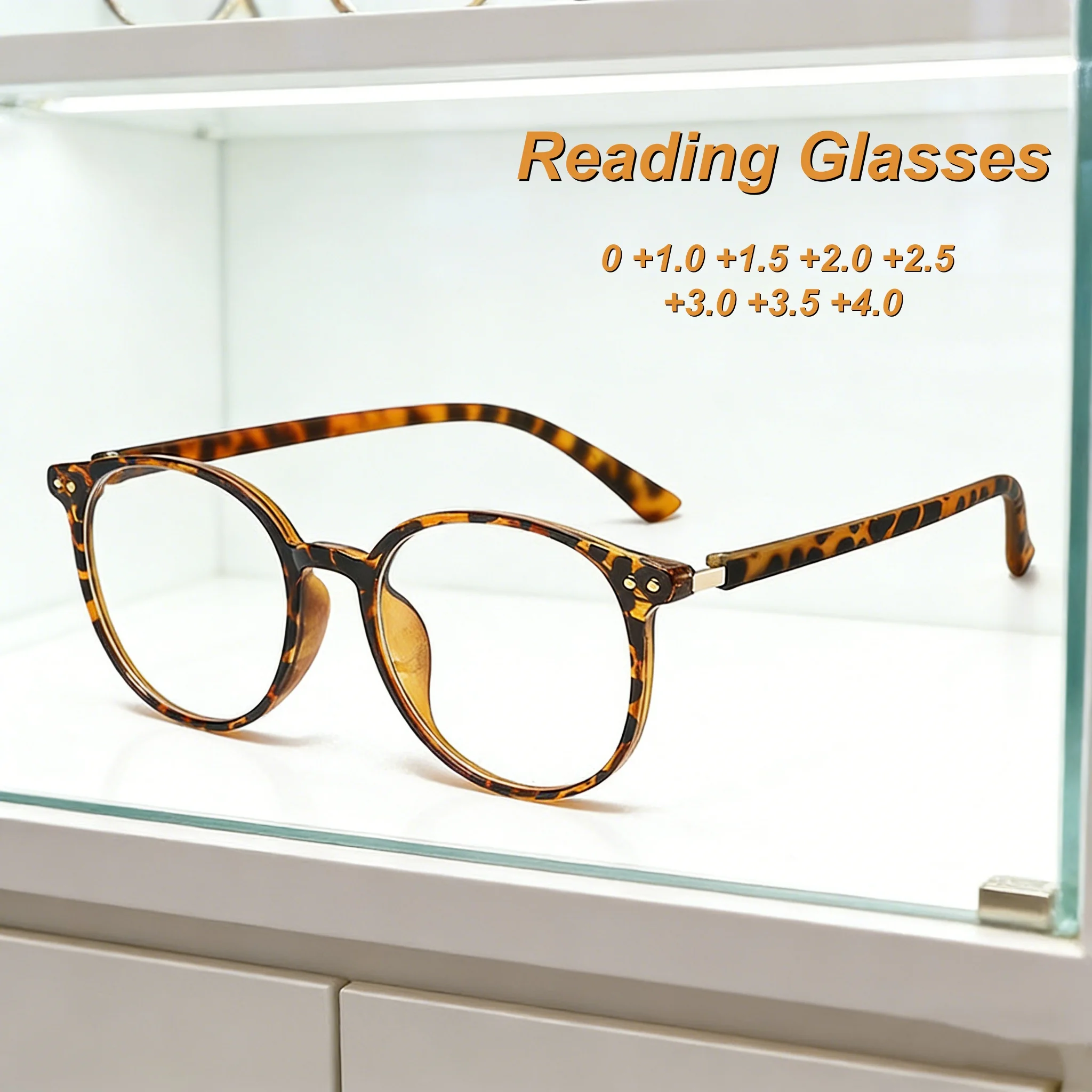 

Retro Personalized High-definition Round Frame Women's Reading Glasses Ultra Light Neutral High-quality Anti Blue Light Glasses