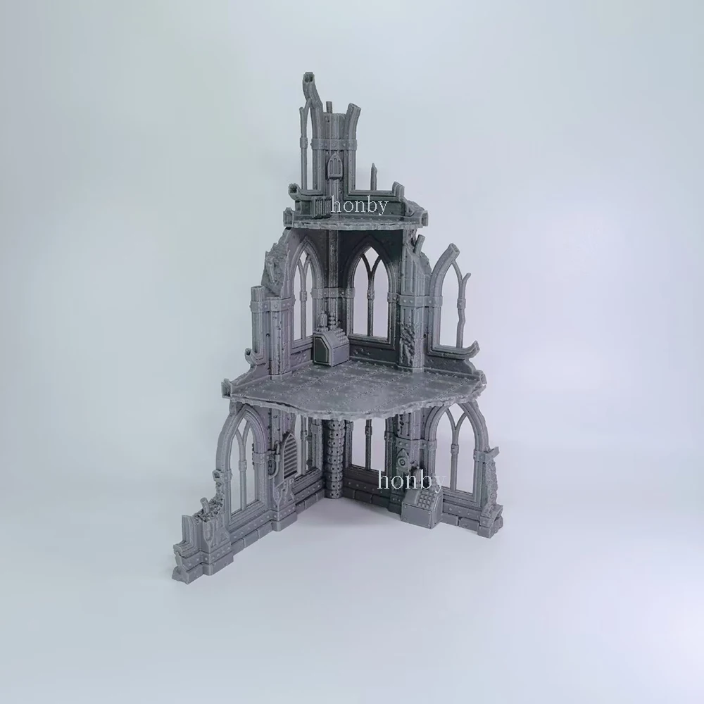 3D Printing Models Of Sci-Fi Ruins Architecture DIY Accessories For Creating Magical Retro Architectural Scenes