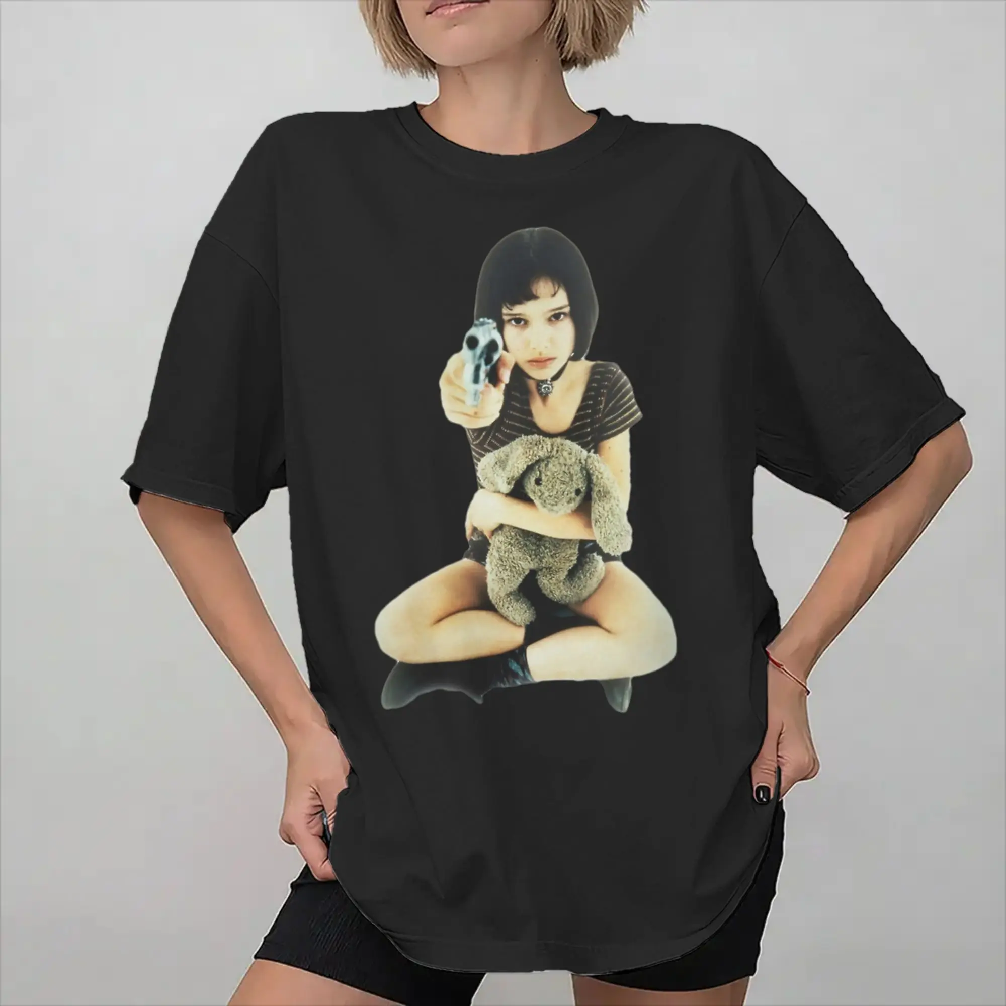 Printed Leons Movie The Professional T Shirt For Unisex  Cotton Tee Shirt Short Sleeve Tops