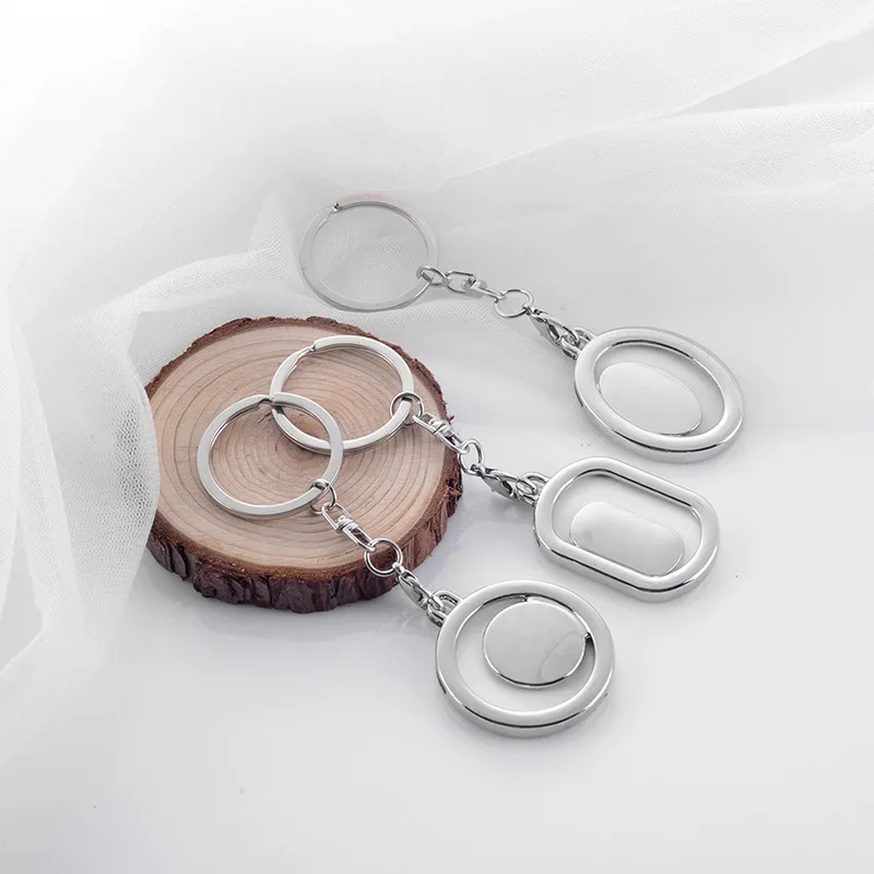Creative Couple Photo Frame KeyChain Personality Love Key Chain Stainless Steel Men and Women Accessories Pendant Jewelry Gift