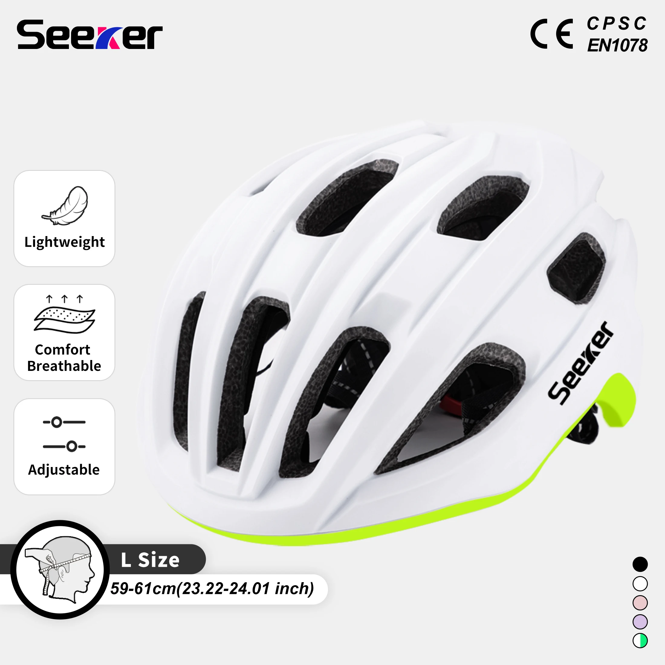 Seeker Men's Cycling Helmet All-in-one Lightweight Helmet Road Mountain Bike Bicycle Helmet Women's Bicycle Cycling Helmets