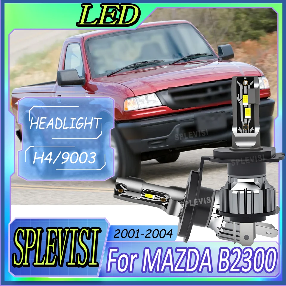 High-Definition Clear Vision in Rain/Snow Noise-Free Operation Water Resistant LED Headlight For MAZDA B2300 2001 2002 2003 2004