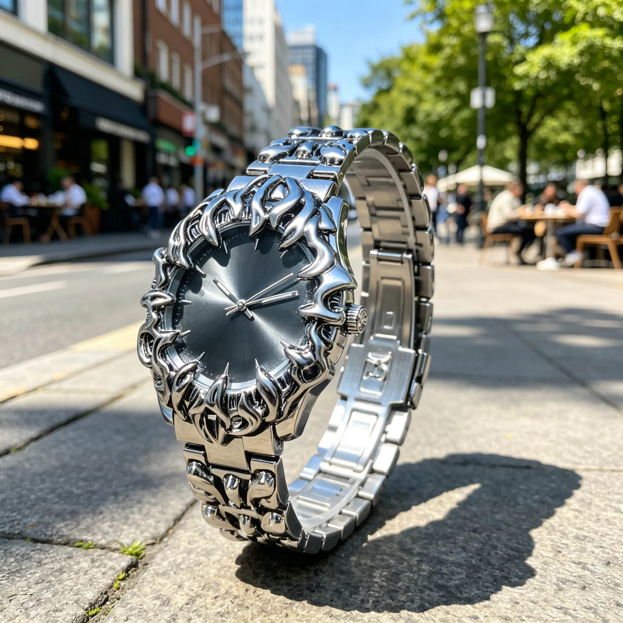 A retro, casual and elegant men's watch with a delicate and fashionable unique-shaped dial, suitable for daily wear and as an ac