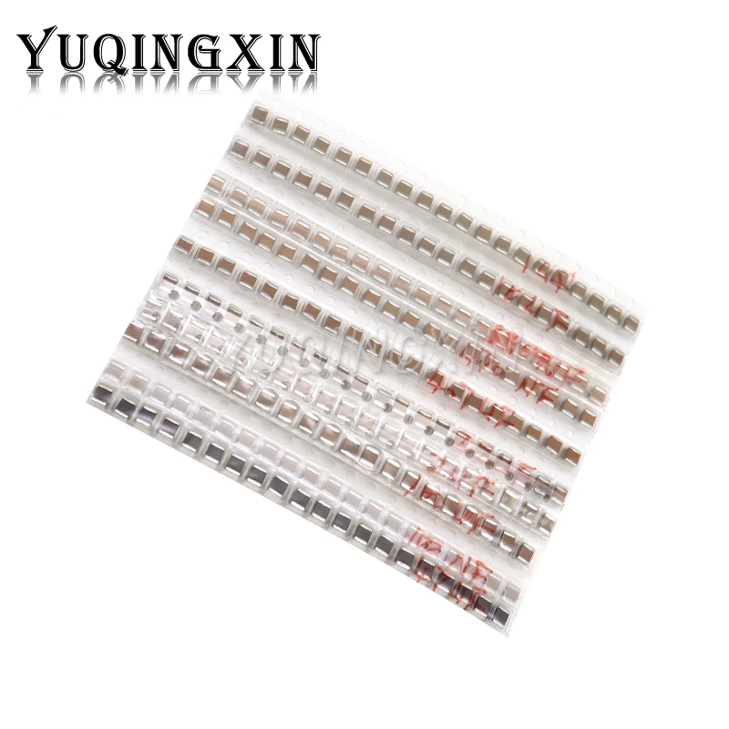 200pcs 1210 SMD Capacitor Assorted Kit 10Values 0.1uF - 100uF 100nF 0.47uF 0.68uF 1uF 2.2uF 4.7uF 10uF Capacitance Samples Set