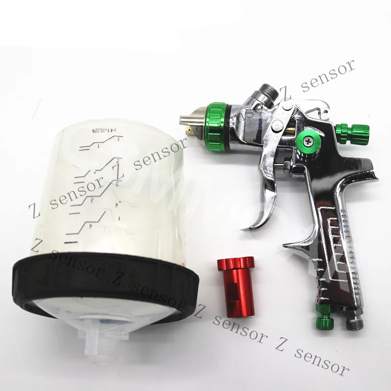RRR+ Spray Guns Kit Auto Feed Car Paint 1.3mm Nozzle Airbrush W/Adapter Nozzle 600ML