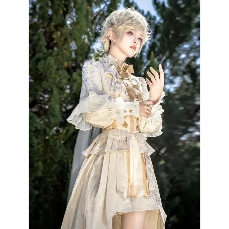 DY20Shorts لوليتا الأمير القوطي Kawaii النساء Y2K لوليتا سترة مجموعة تي شيرتات قصيرة للأطفال الأمير دعوى لوليتا سترة مجموعة تي شيرتات قصيرة للأطفال ملابس محايدة 25