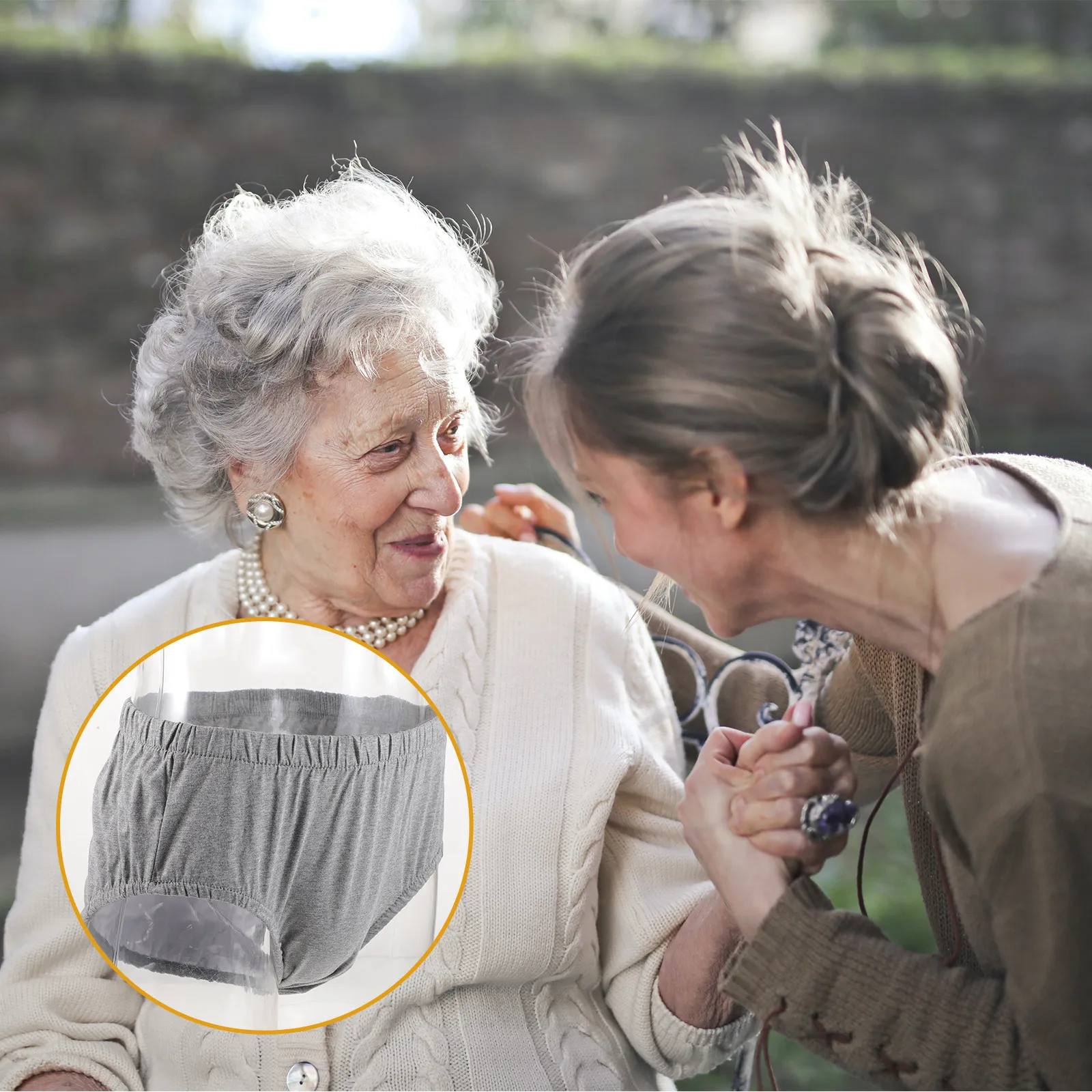 Reusable Breathable Adult Cotton Incontinence Underwear Comfortable Diaper Care Diaper Travel Elderly Outdoor Accessory
