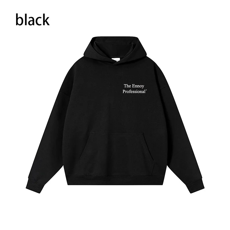 The Ennoy Professional Casual and versatile hooded pullover sweatshirt, simple long sleeve top