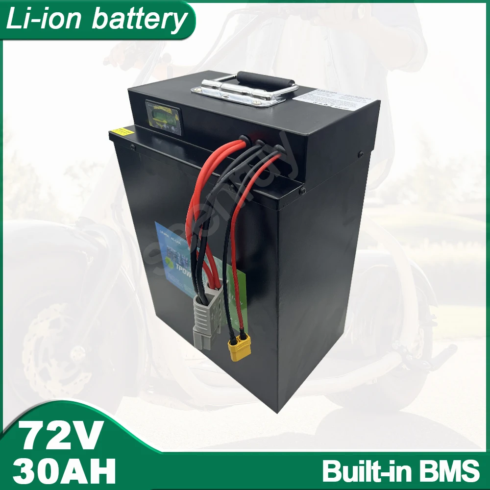 SEENRUY 72V 30AH Li-ion With 30/50A 80A BMS 3000W 5000W Electric Motorcycle Lithium Polymer Battery With 5A Charger