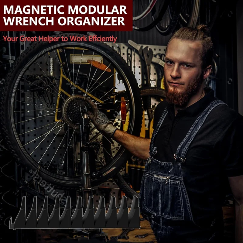 

ABRW-органайзер для гаечных ключей, органайзер для гаечных ключей на 20 шт. для ящика для инструментов, органайзер для ящика для ящика для инструментов, магнитный органайзер для гаечных ключей