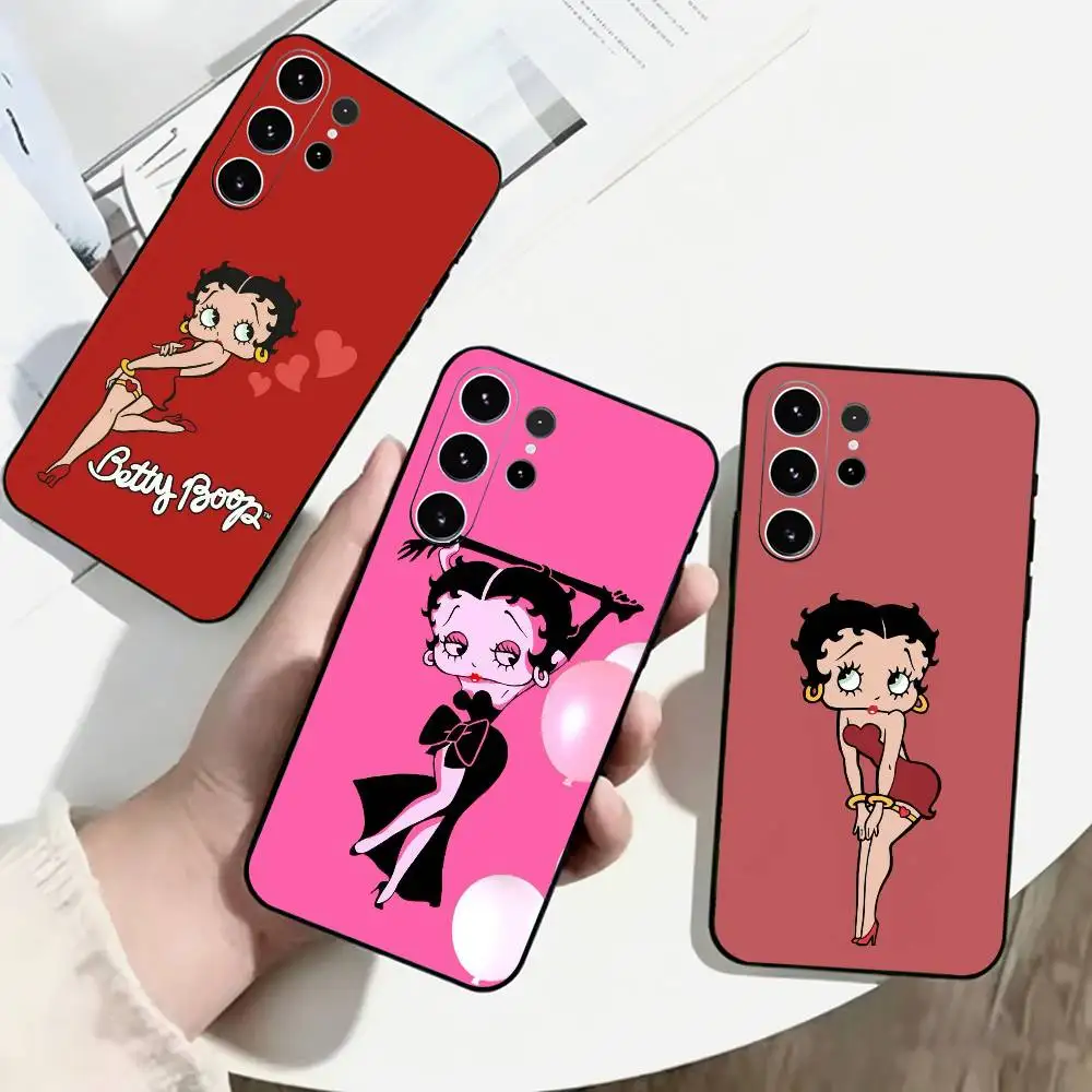 B-Betty B-Boop Cute  Phone Case For Samsung S26,S25,S24,S23,S22,S21,S30,Ultra,Plus,Fe,Lite,Note,10,Black Cover