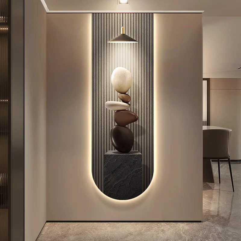 

High-End Luxury 3D Colorful Crystal LED Mural Lights - Entrance/Corridor Decorative Hanging Art Painting Fixture
