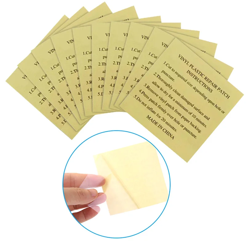 10 stücke Schwimmbad PVC Reparatur Patch wasserdicht Schwimm ring Reparatur Kit Schlauchboot Reparatur Patch Schwimmbad Zubehör