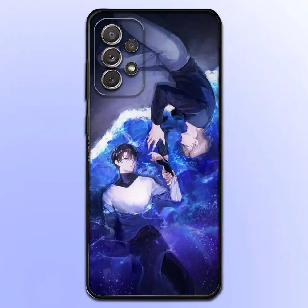 حافظة هاتف L-Low T-Tide in Twilight لهاتف Samsung S 25,24,23,22,30,21,10,9,Ultra,Plus,Lite,FE,4,5G حافظة سوداء ناعمة