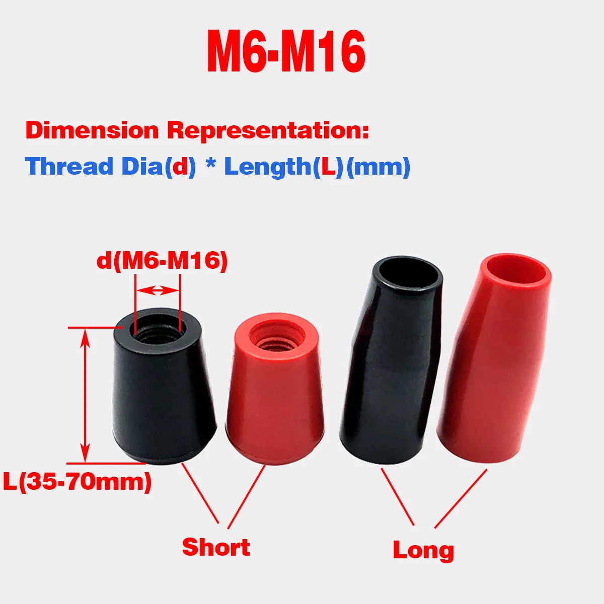 Czerwony, czarna rękojeść/bakelitowy krótki osłona klamki/Joystick uchwyt M6-M16