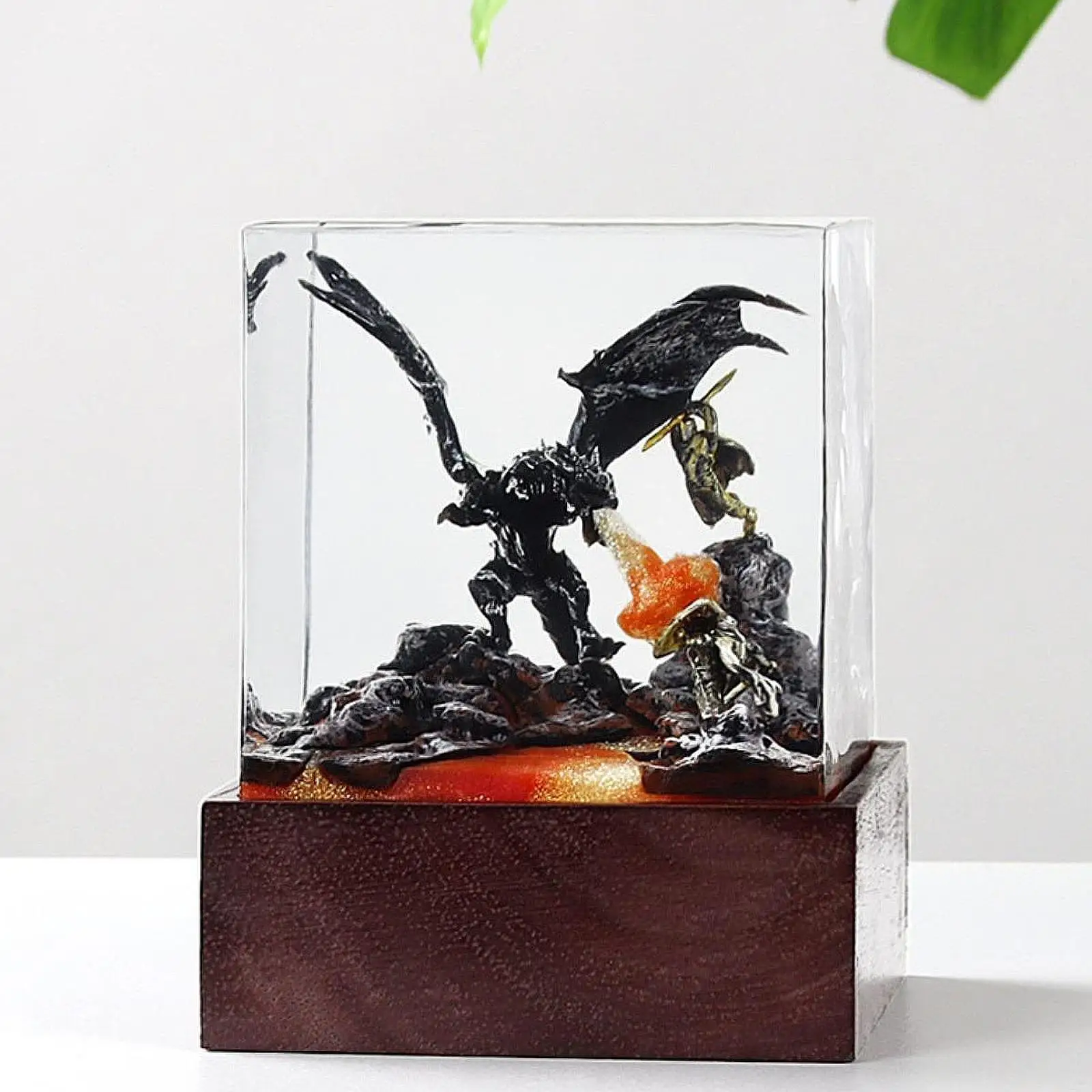 

Dragon Night Light Adjustable Brightness Figurine Gift Ornament Creative Desktop Decor for Cabinet Indoor Bookshelf Desk Office
