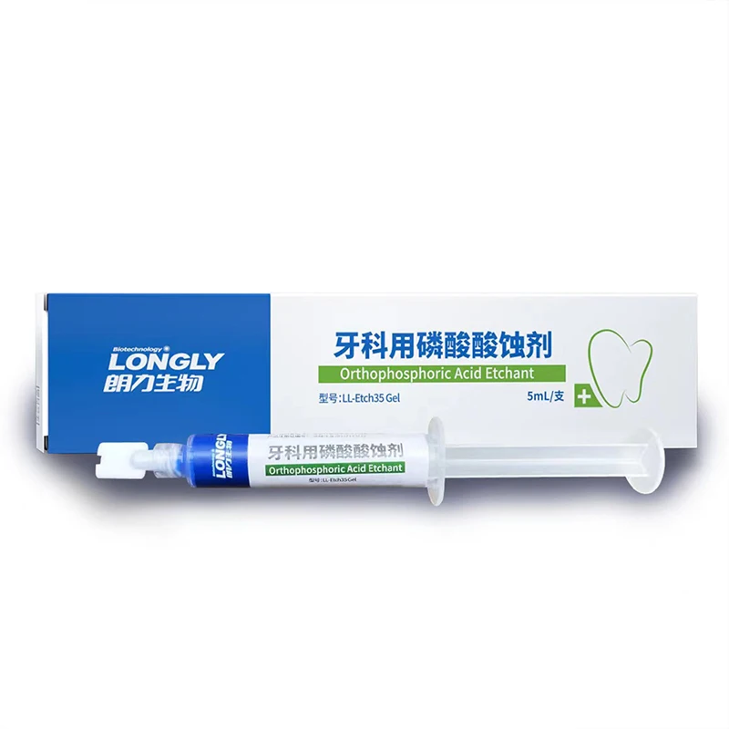 37% Orthophosphoric Acid Etchant 5ml，It is used to etch tooth enamel and tooth enamel/dentin before dental restoration