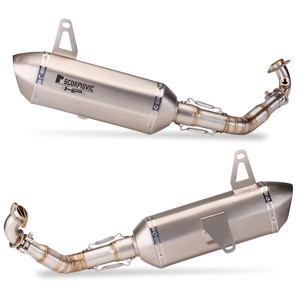 For Vespa GTS 300 2008-2021 Exhaust Short Link Pipe And Multi-Welded Middle Tail Section Set Accessories