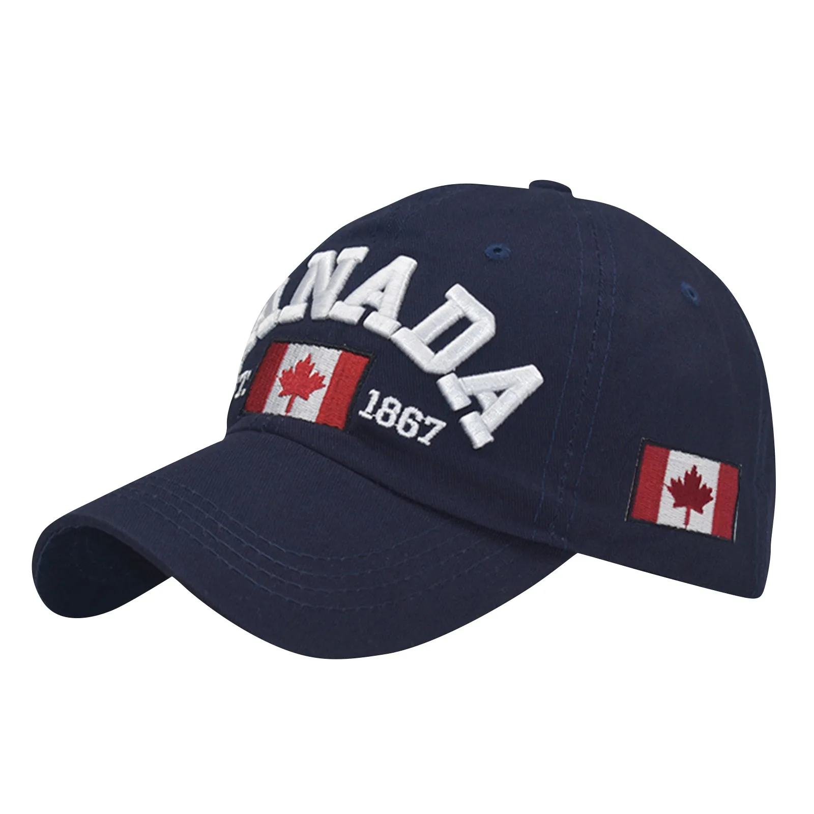 Canada Baseball Cap Adjustable Canada Hat For Men Women Kids Embroidered Maple Leaf Golf Hat Canada Souvenirs Hip Hop Golf Sport