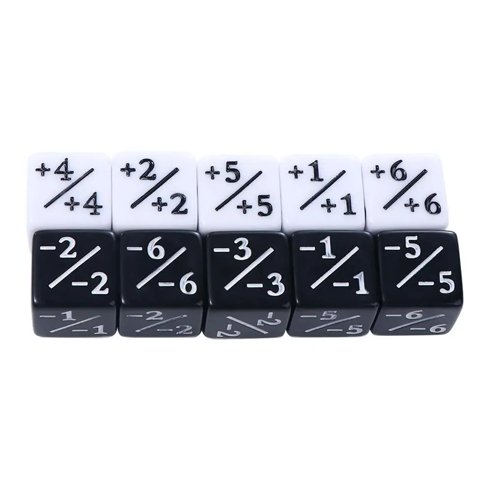 Gift Desktop Game Board Games Entertainment Playing Games Positive +1/+1 Dice Counters Game Toys 6 Sided Dice Plus minus dic