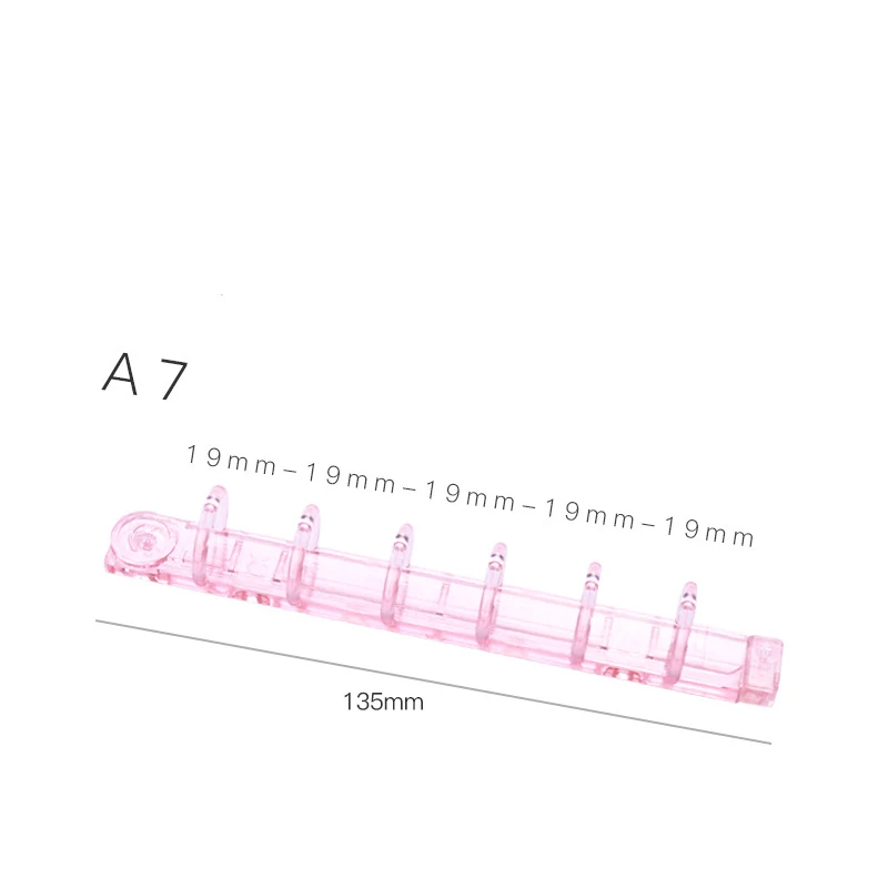 A7 A6 A5 루스 리프 투명 바인딩 링, 가위 클립, 예산 바인더, 플라스틱 책 링 바인더