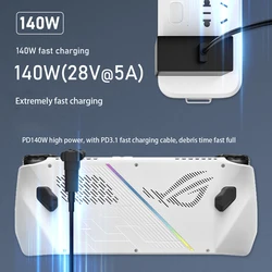USB3.1 20 Gbit/s Datenadapter für ROG Ally 8K60Hz 140 W USB C auf C Schnellladekonverter-Adapter für Steam Deck