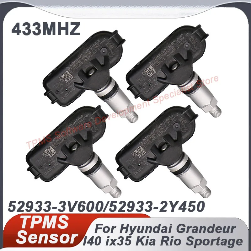 

TPMS Tire Pressure Sensor For Hyundai ix35 I40 Grandeur HG Kia Sportage Rio Tire Pressure Sensor 52933-3V600 529332Y450 433MHZ
