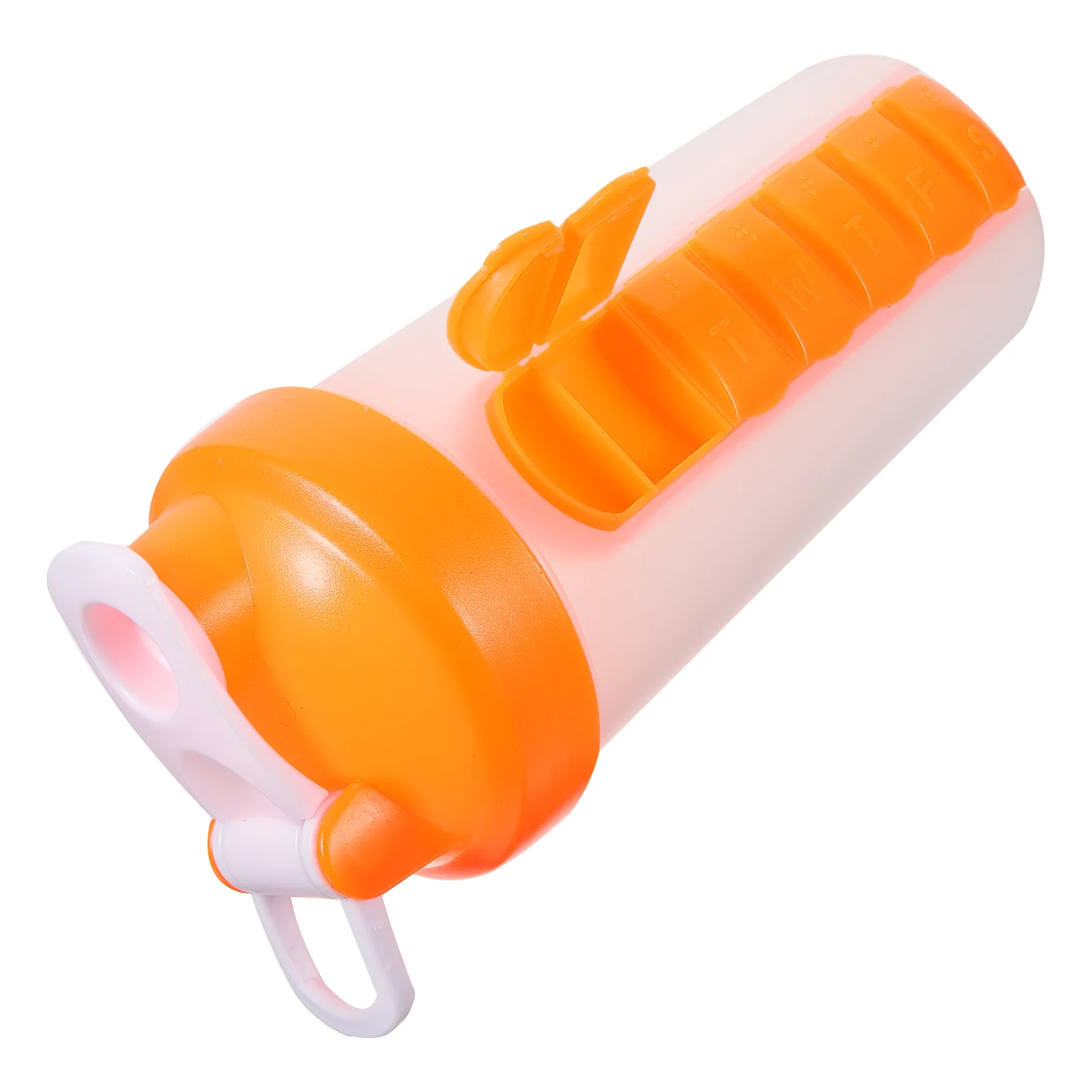 

Sealed Protein Powder Shaker Cup 7 day Pill Box Large Capacity Gym Water Bottle ange Reusable Sports Fitness Outdoor
