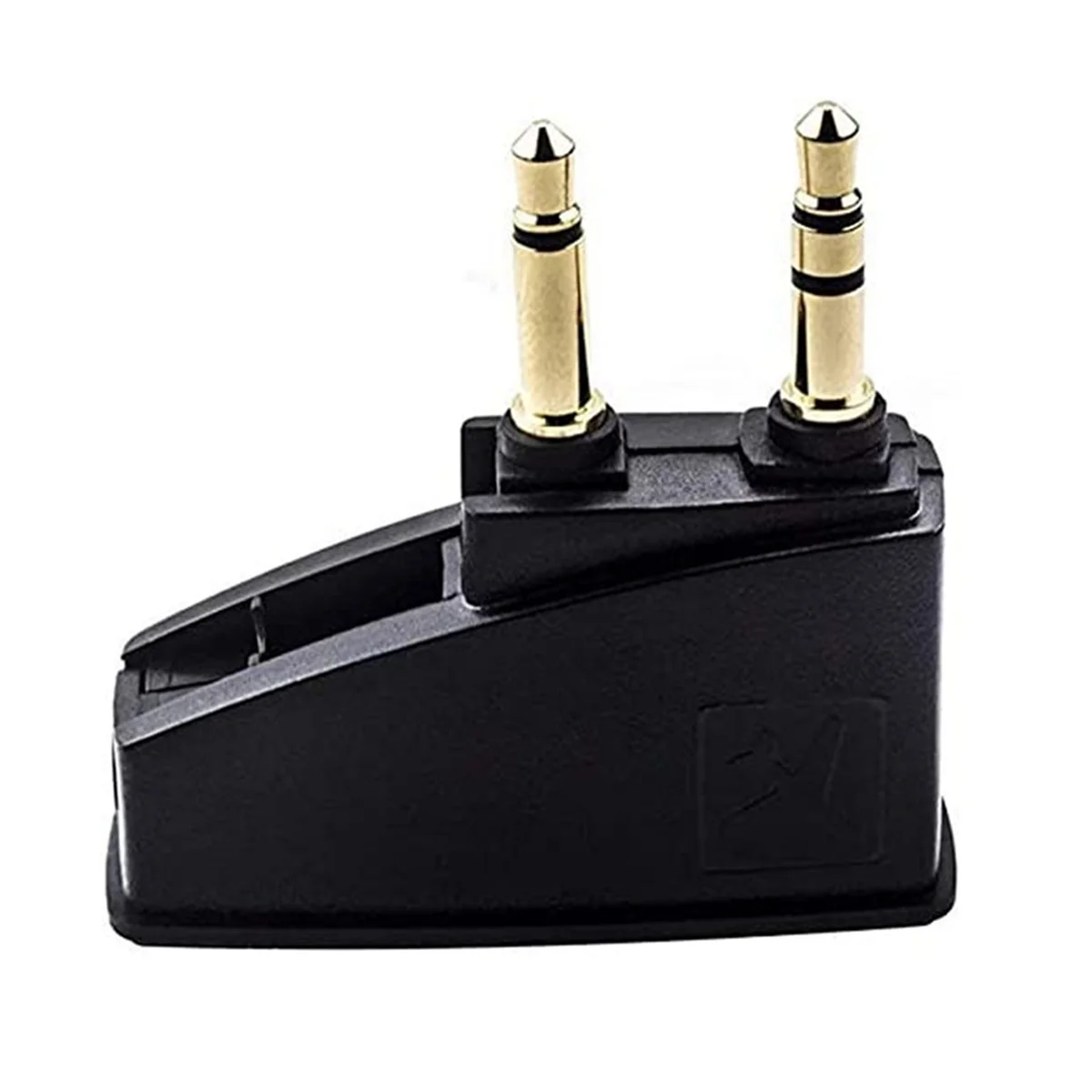 A06K Flight Headphone Adapter 3.5 Mono Plug to 2X3.5 Plugs Compatible with QC45 QC35 QC3 QC25 QC20 Headphone Airline Adapter