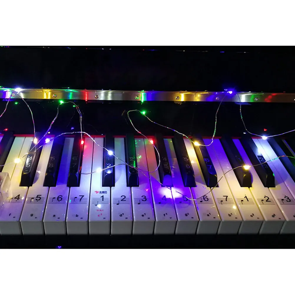 

5 Pcs LED Light String Silver Copper Wire Lamp Holiday Decoration Colorful