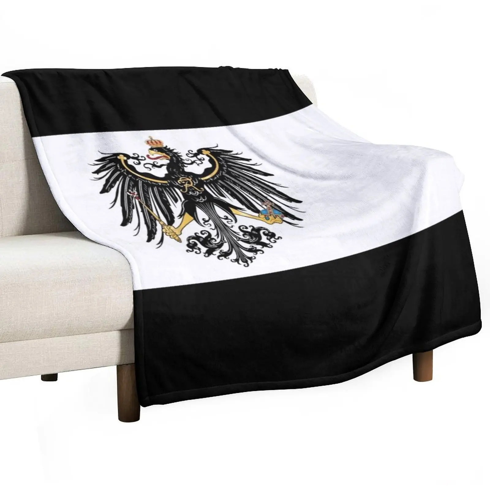 

Flag of the Kingdom of Prussia (1892) - Flag Merch Throw Blanket Plush Single Blankets Sofas Of Decoration Blankets