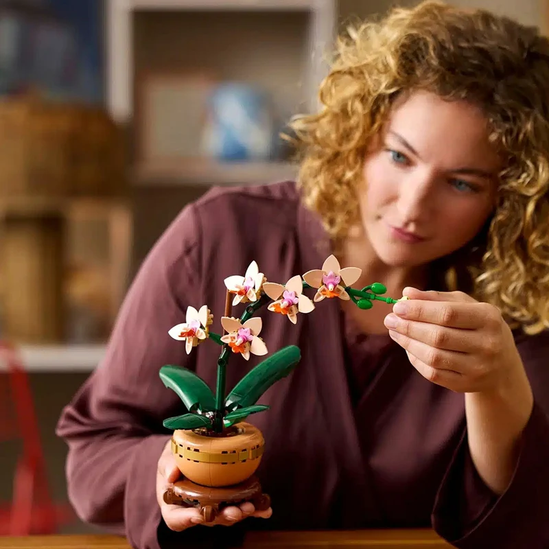 

Lego bricks, classic Yalan flower bouquet, building blocks, bonsai plants, model bricks, romantic DIY home toys, children's gift