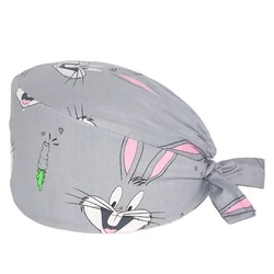 Unisex Operating room Cap Unisex Tooth Dental Scrub Caps Cotton Print Hospital Hat for Men Women Nursing Medical Surgicals Cap