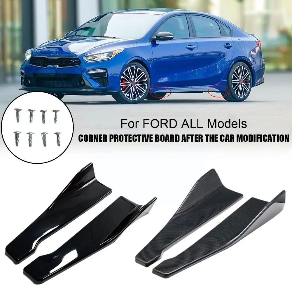 Universal 48CM Length Car Side Skirt  Rear Bumper Lip Splitter Winglet Aprons Protector Scratch Automotive Accessories