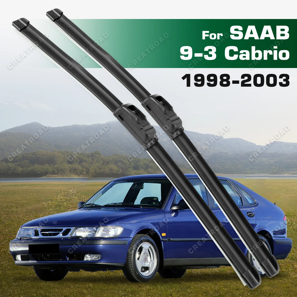 For SAAB 9-3 Cabrio MK1 1998-2003 1999 2000 2001 2002 Wiper Front Wiper Blades Windshield Windscreen Window Brush 21