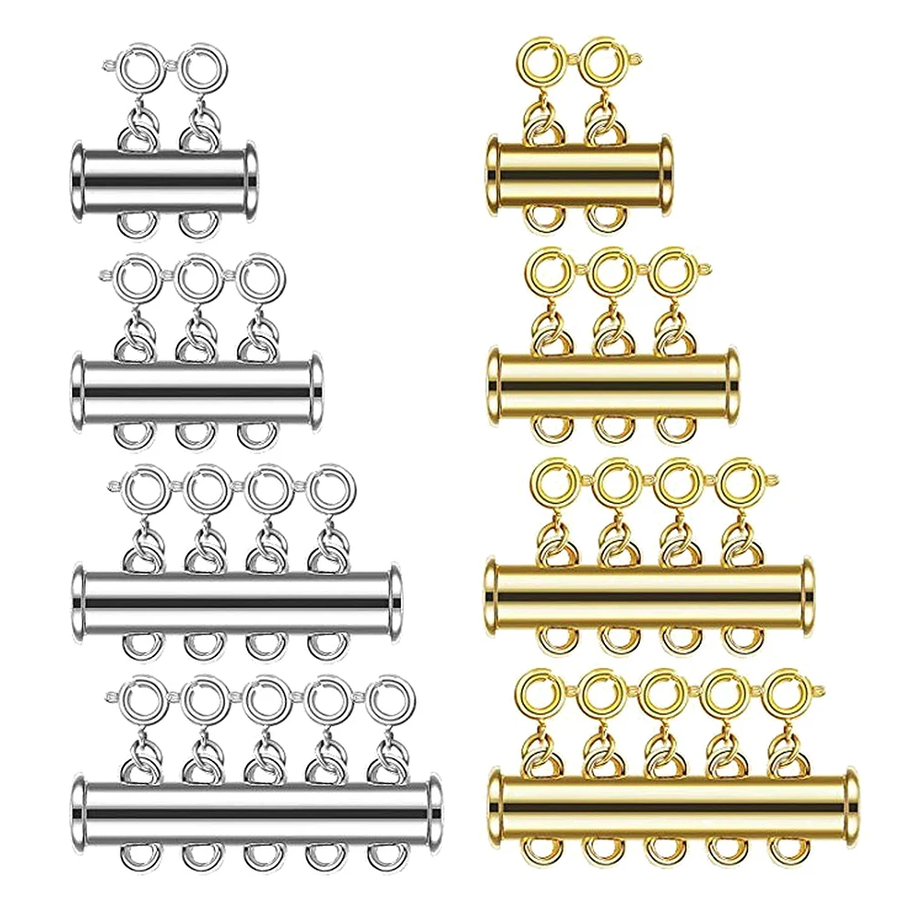 

8 Pcs Magnetic Clasps Necklace Jewelry Buckle Bracelet Spring Multifunction Lightweight Strong Holding Practical Gift
