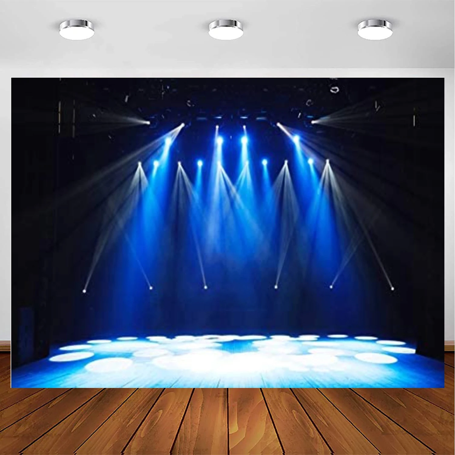 Stage Concert Photography Backdrop Night Show Entertainment Disco Party Club Spotlight Lights Background For Adult Portrait