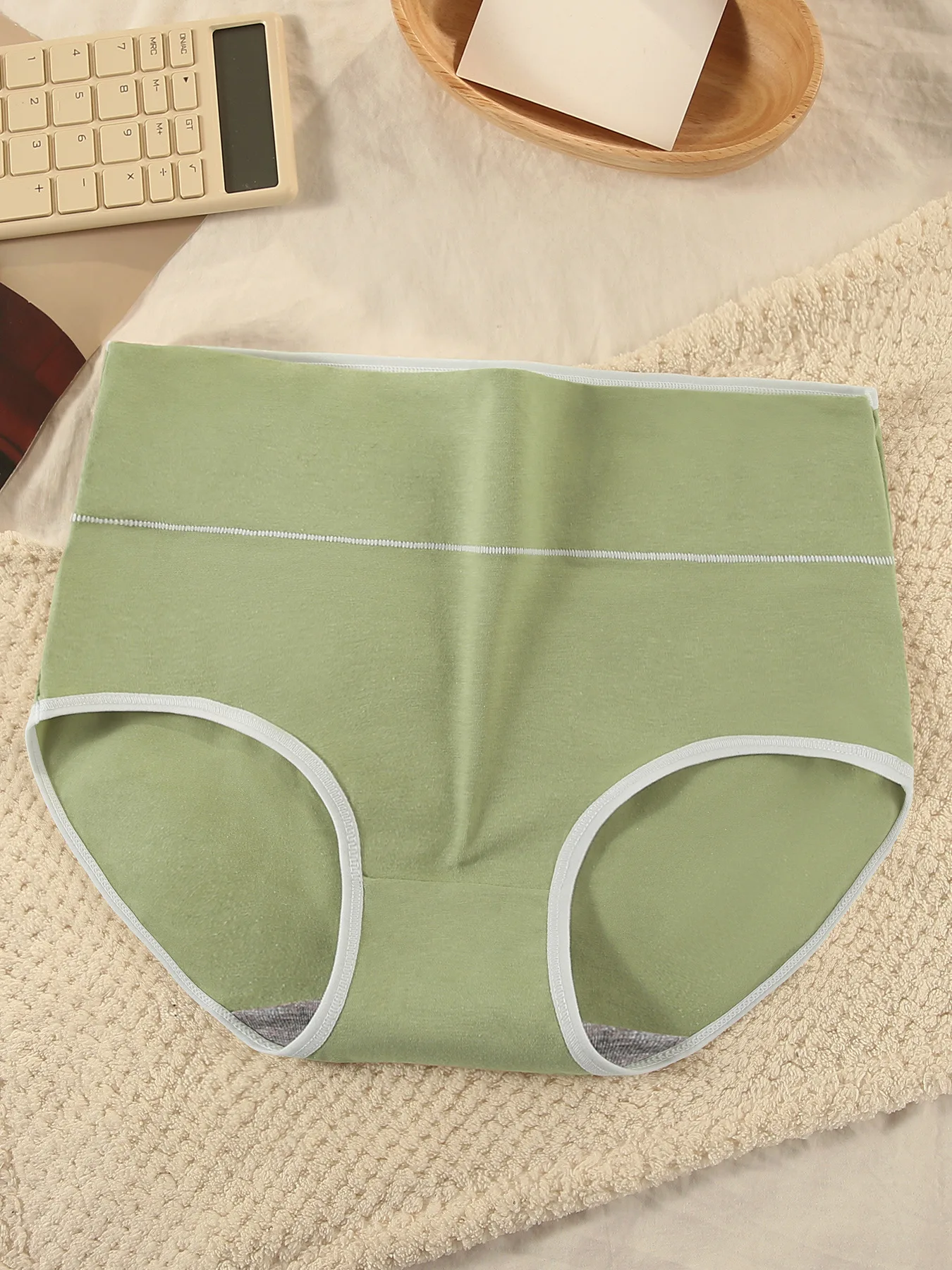 3pcs Pure Cotton High Waist Briefs Women Solid Basic Type Panties Girls Comfort… - Image 5