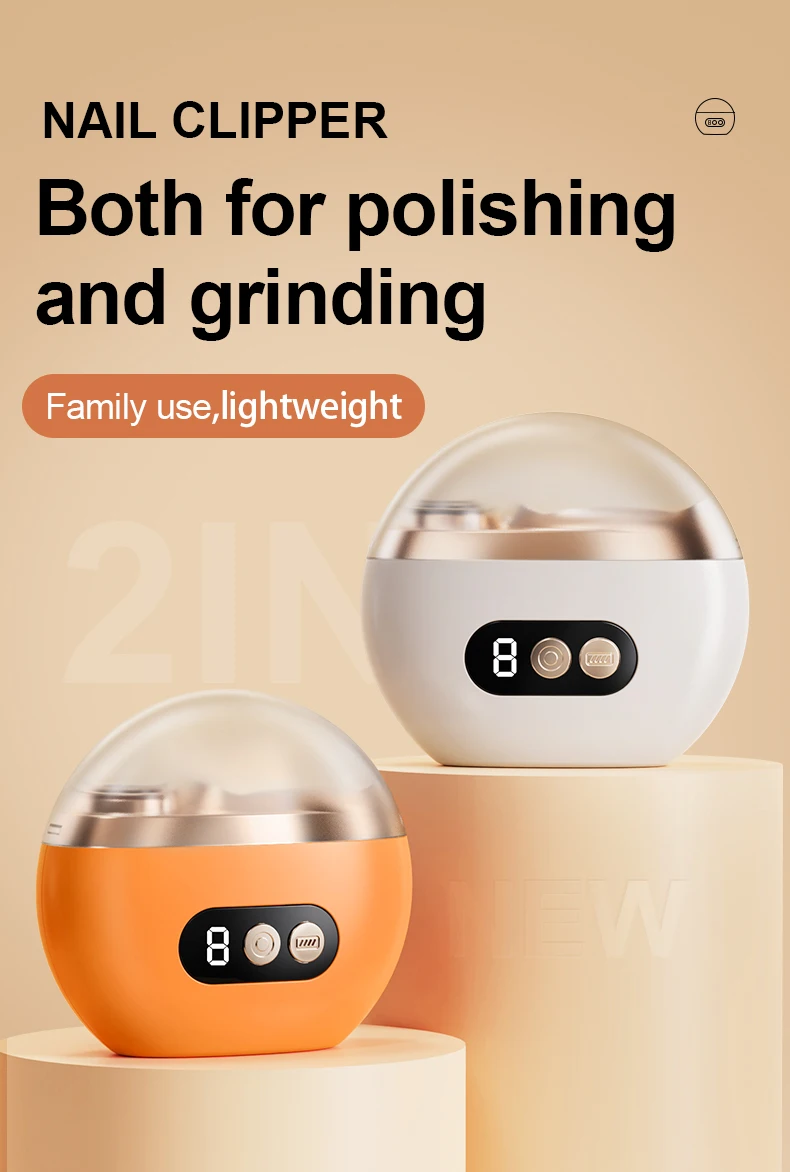2-in-1 Elektrischer Nagelknipser, Maniküre Anti-Spritz-Nageltrimmer für Babys, Finger- und Zehenschere, Pediküre-Werkzeug für dicke Nägel – Detail 1
