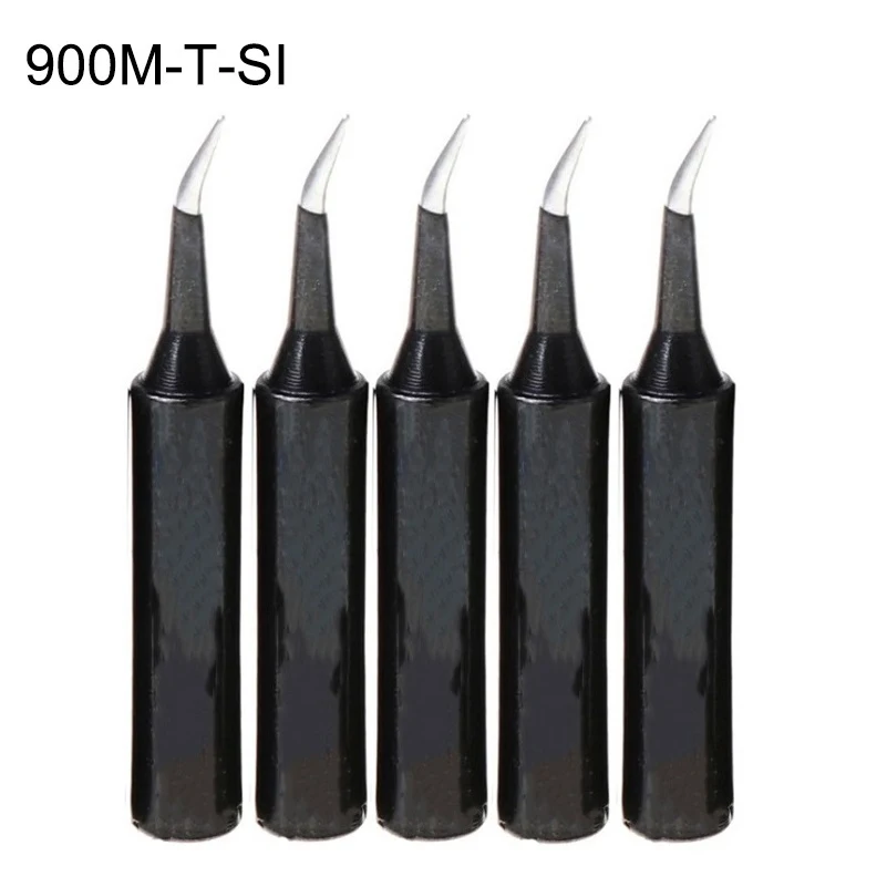 5PC Soldering Iron Tip 900M-T Lead Free Metal For Hakko Saike 936 852d Copper Vertical Blcak Pull-Welding Supplies Metalworking