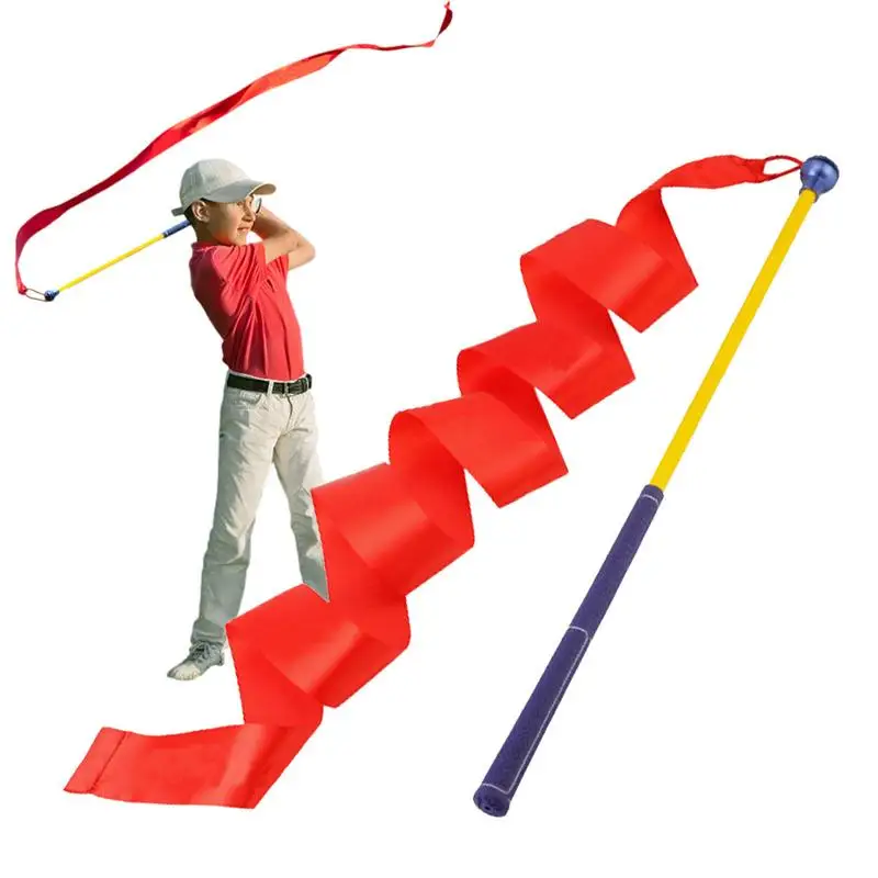 Golf Swing Trainer Golf Practitioner Ribbon Swing Stick Sound Practice To Improve Swing Speed Training Golf Practice Supplies