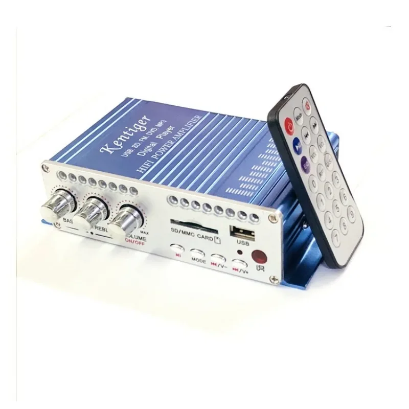 سيارة مشغل الصوت الرقمي مكبر كهربائي صغير 2x20 واط HiFi ستيريو SD USB CD DVD MP3 FM المنزل قبل مكبر للصوت المسرح المنزلي مكبرات الصوت