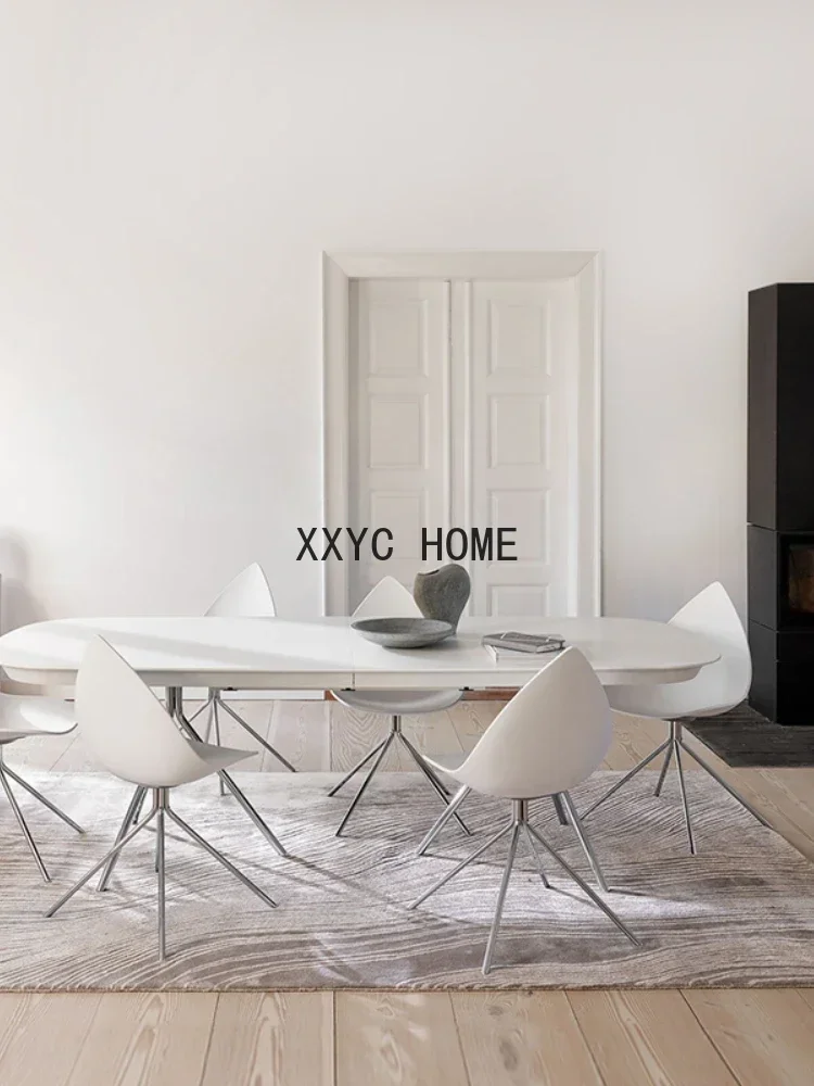 Выдвижные высококачественные выдвижные обеденные столы и стулья из цельного дерева, набор многофункциональных домашних обеденных столов для небольшой квартиры