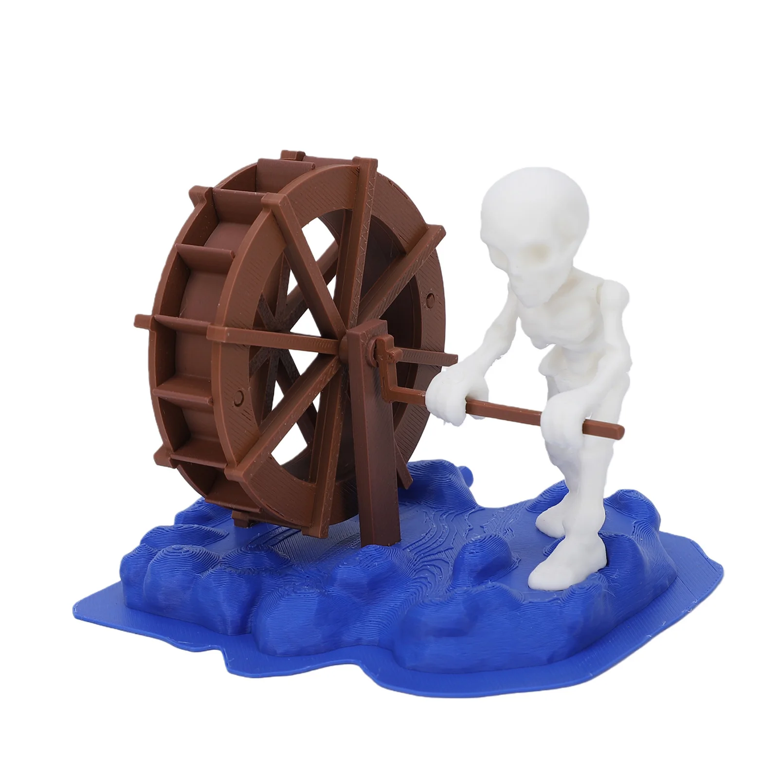 Air Driven Fish Tank Ornament 3D Printed Dynamic Skeleton Bubbler Driven By Air Pump Home Unique Fun Aquarium Decoration