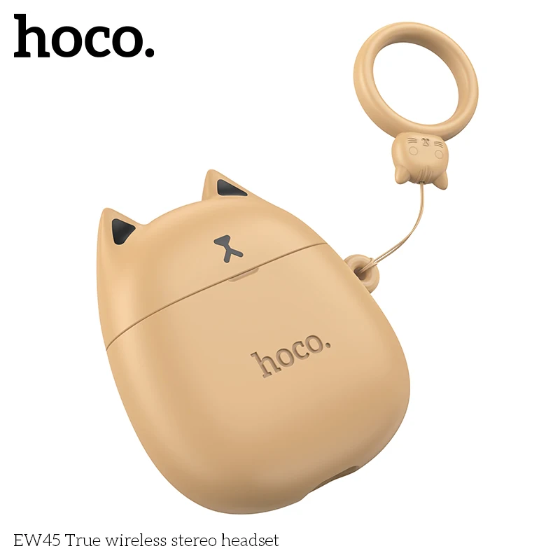 HOCO EW45 Mini Bluetooth Earphone Portable High quality Headphone Listen to Music Earbuds with Charging Box protective Case