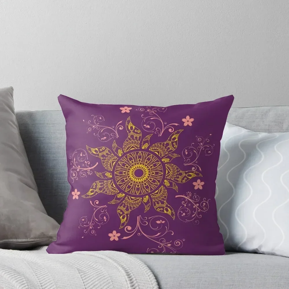 

Mandala Gold Flower Throw Pillow Luxury Pillow Case Pillow Decor Decorative Cushions For Luxury Sofa