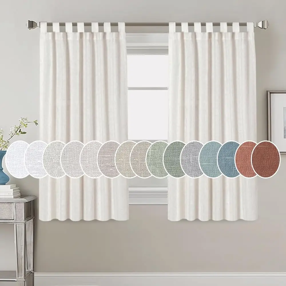 

Натуральные льняные шторы с текстурой, полупрозрачные, светопропускающие, на лямках, для окон, очень прочные.