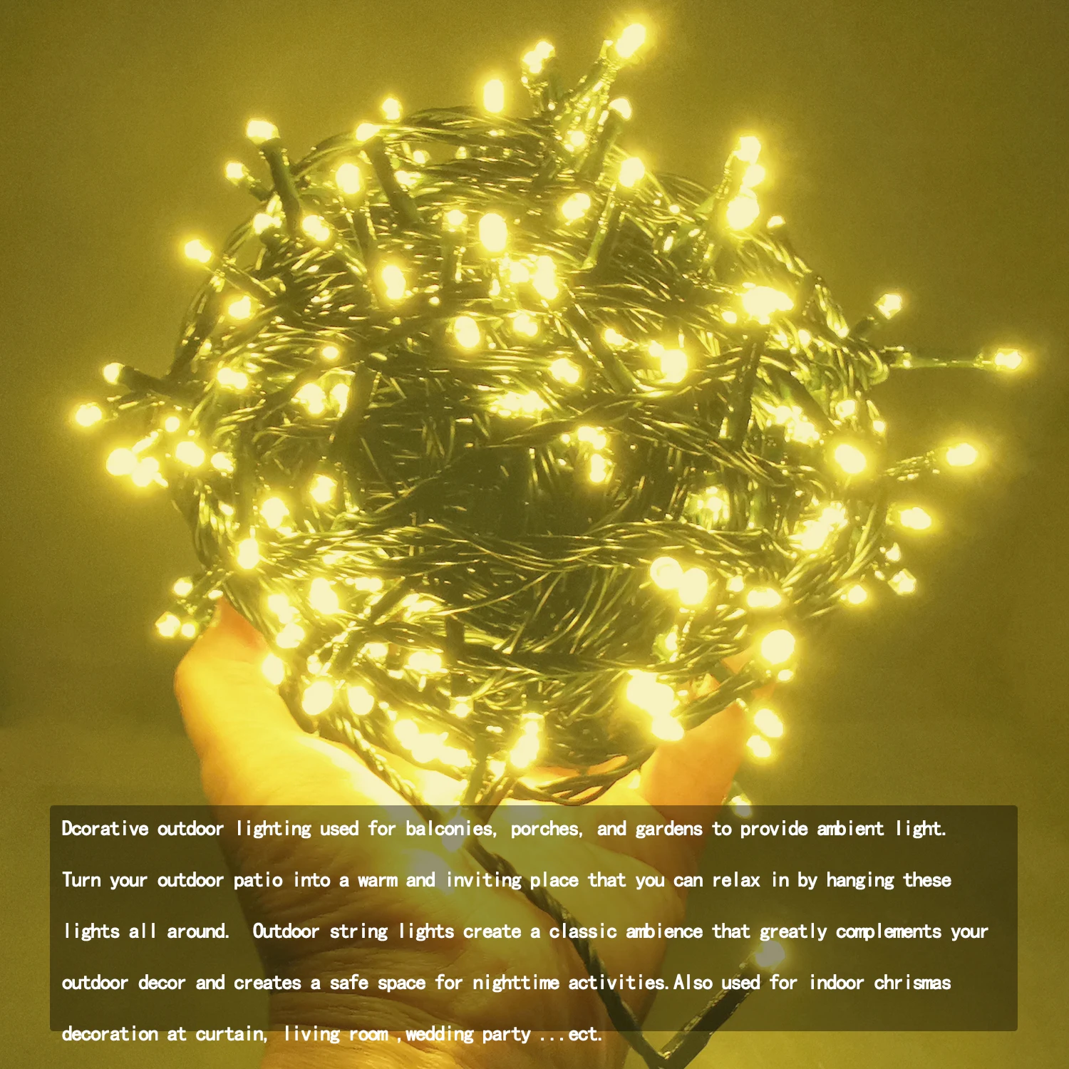 Yzoomg 15m250led Lichtslinger Indoor Kerstboom Outdoor Waterdichte Halloween Verlichting String Patio Bruiloft Decoratie Tuin