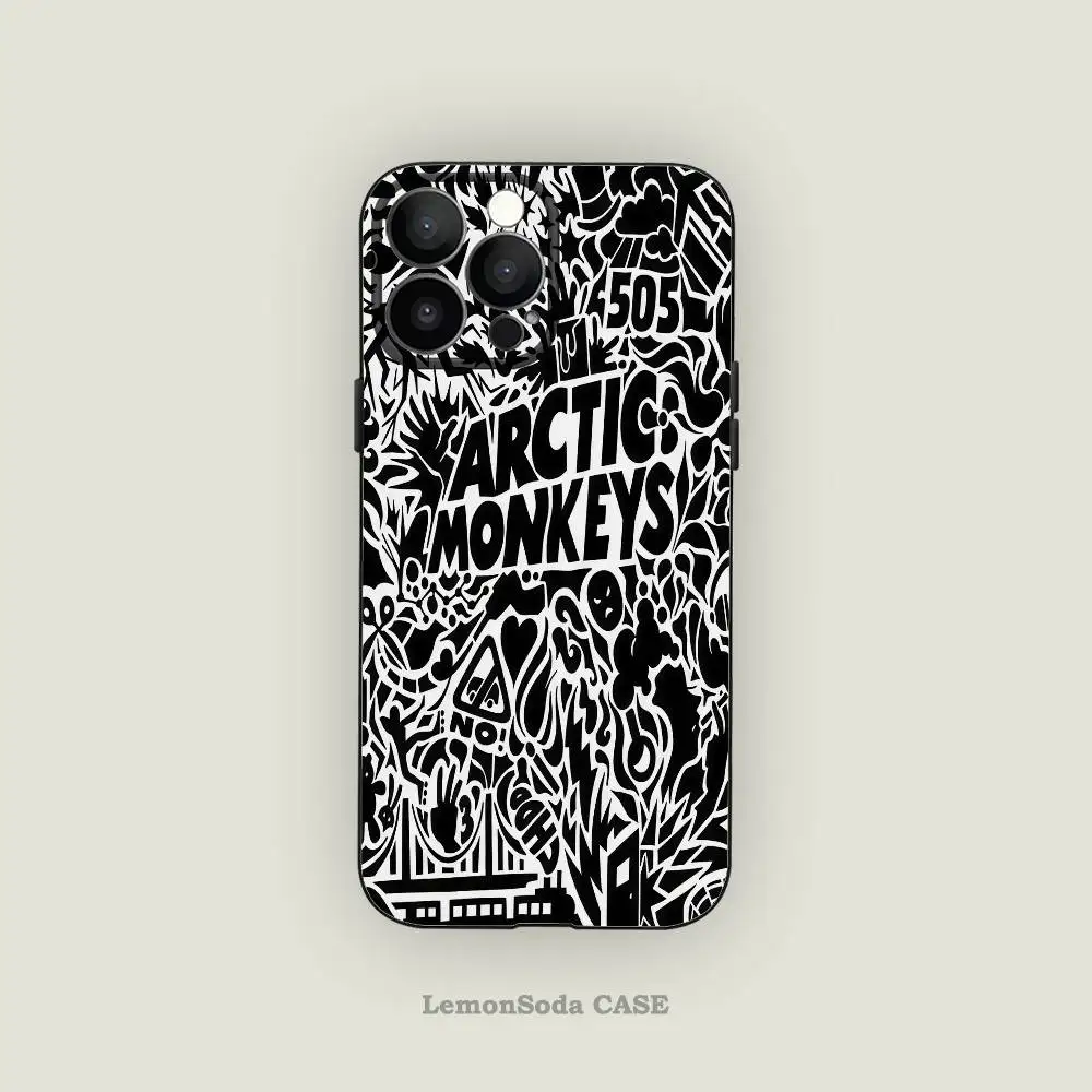 Funda de teléfono Arctic Monkeys Band, funda de teléfono mate de silicona negra para Iphone 17 Air 16 15 14 13 12 11 Pro Max, funda blanda de TPU